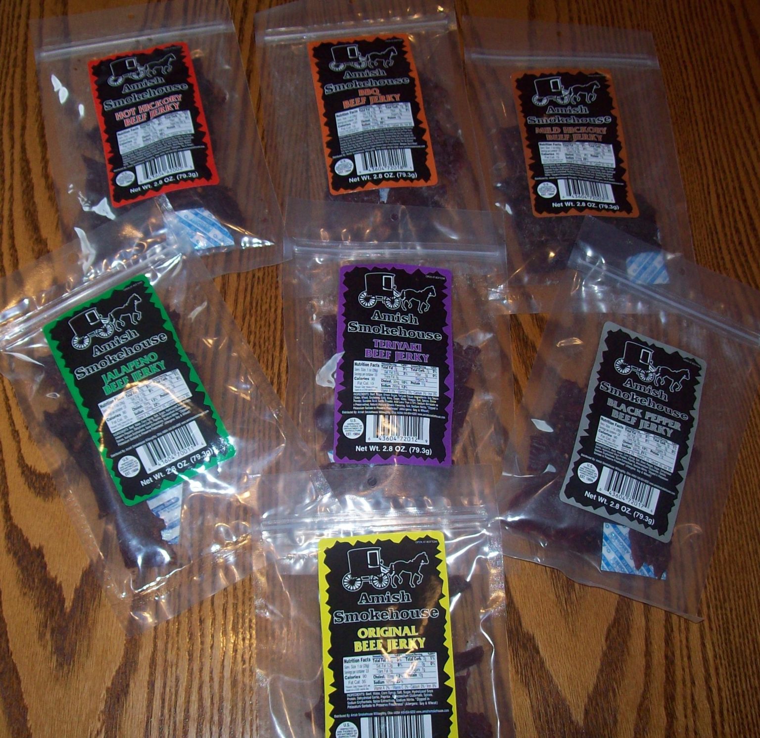 Variety Jerky 7 flavors Amish Smoke House