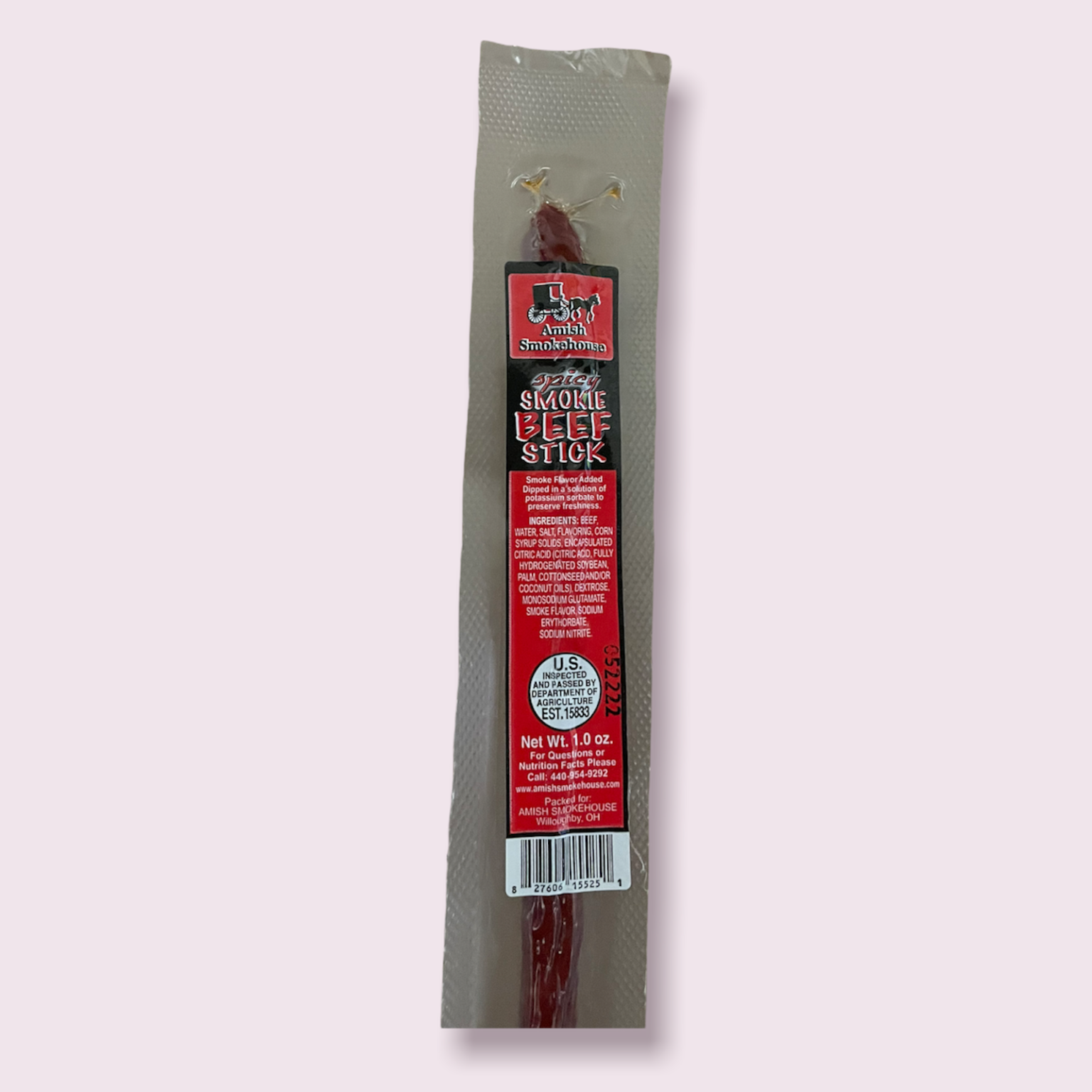 Spicy Beef Sticks 21 Ct. Individually Wrapped - Amish Smoke House Spicy Beef Sticks 21 Ct. Individually Wrapped - Amish Smoke House